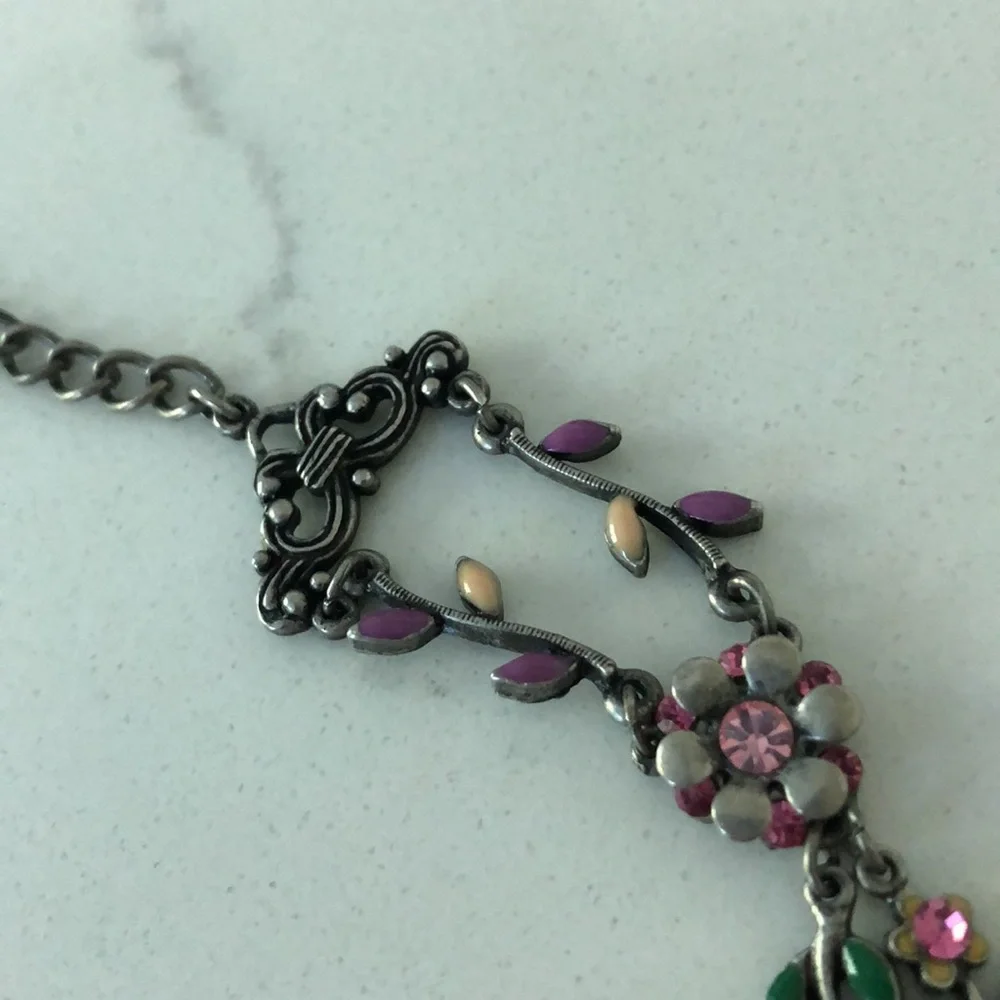 Floral rhinestone choker - Picture 9 of 16